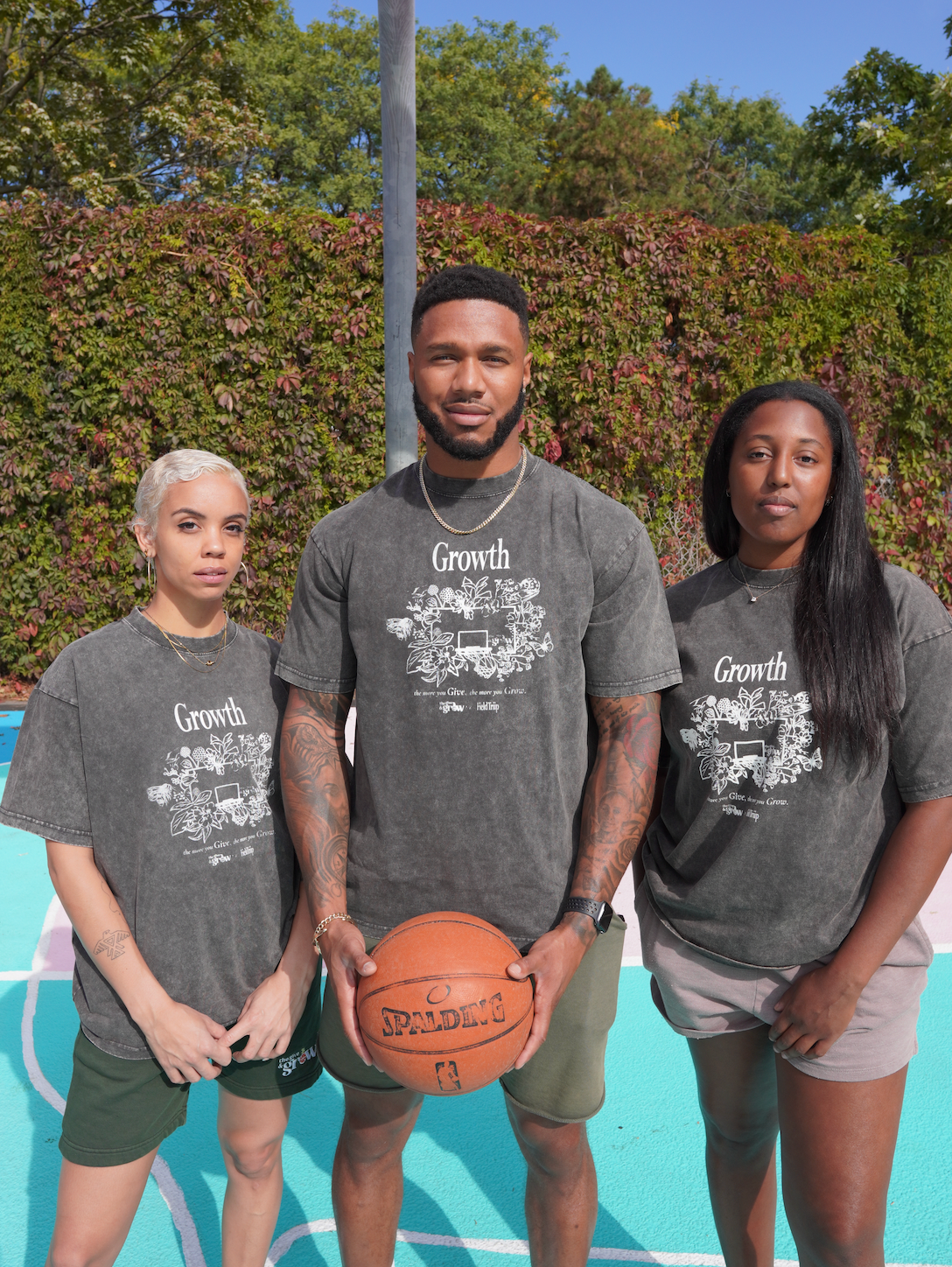 Left: model is 5'5 and wearing size S, Middle: model is 6'3 and wearing size XL, Right: Model is 5'10 and wearing size L