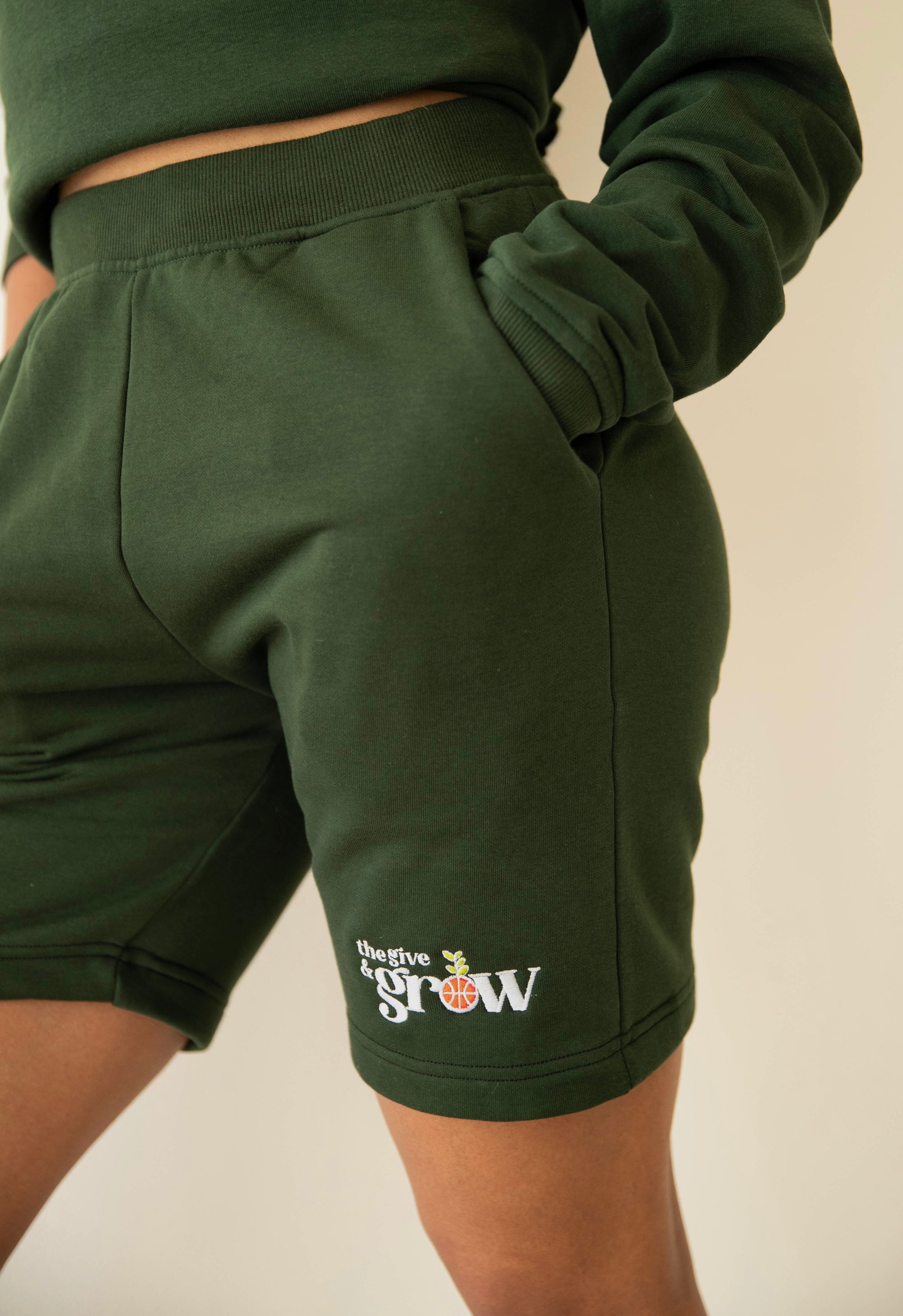 The Give and Grow Embroidered Sweatshorts
